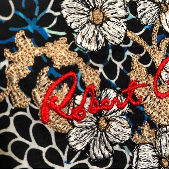 ROBERT GRAHAM Large Baltic Long Sleeve Shirt Flip Cuff Navy Floral Geometric NWT - Picture 6 of 13